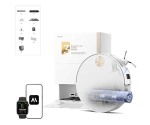 MOVA S70 Ultra Roller Robot aspirateur Laveur 32 000 Pa avec Lavage HydroForce, Navigation CovertSense, Technologie AutoShield, Double Anti-emmêlement, Commande vocale et Station Tout-en-Un