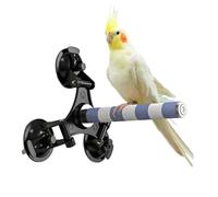Movable Bird Stand, Parrot Perch Toy, 7.87in Resting Supplies, Easy to Install and Move, Three Powerful Suction Cups for Parakeets, Cockatiels, Lovebirds