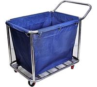 Movable Trolleys Removable Bags with Laundry Basket Heavy Duty Hotel Linen Cart on Wheels Blue Room Service Rolling Laundry Sorter Cart with