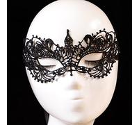 MOVAWAKY Accessoire Carnaval,Masques De Bal De Fin D'AnnéE DéGuisement Femme Carnaval Masque De Carnaval Adulte Femme Accessoires Halloween Homme Fete Pour Halloween Mascarade Carnaval, Noir