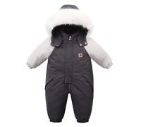 MOVAWAKY BéBé Hiver Combinaison de Neige, Étanche Barboteuses Manches Longues Grenouillè Hiver Bébé Fille Garçon Rembourré à Capuche | Combinaison Ski Bebe | à Capuche VêTements