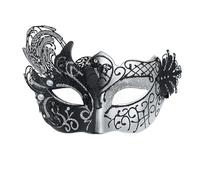 MOVAWAKY Carnaval Accessoire, Masque De Femmes VéNitiennes DéGuisement Femme Carnaval Masque Femme Venise Costume Adulte Accessoires Pour Halloween Mascarade FêTe Costumé, Noir