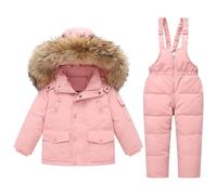 MOVAWAKY Combinaison Bebe Hiver Enfant, Combinaison de Neige Ski Fille Pantalon Ski Enfant Veste de Extérieur Enfants Hiver Doudoune Veste Garcon pour 1-5 Ans
