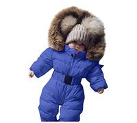 MOVAWAKY Combinaison de Neige Bébé Nouveau Né, Polaire Manteau Fermeture éclair Coupe-Vent Ensemble de vêtements 6-9 Mois | Manteau Hiver Fille | Ours Oreilles à Capuche Combinaison vers Le Bas