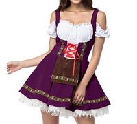 MOVAWAKY Costume De Bavaroise Oktoberfest Grande Taille Dirndl Vêtements Deguise Halloween
