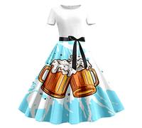 MOVAWAKY DéGuisement Bavaroise,Costume Oktoberfest Sexy Halloween Party DéGuisement Tenue Robe Dirndl 3 PièCes DéGuisements Halloween pour Filles | Costumes Halloween pour Femmes