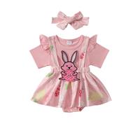 MOVAWAKY Deguisement Bebe Fille, Costume de Lapin pour bébés Déguisement bébé Bonnet avec Oreilles de Lapin Mignon Costume Mignon Bébé Grenouillere À Capuchon