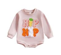 MOVAWAKY Deguisement Lapin Bebe, Ensemble Unisexe Bébé Deguisement Enfant 2 Ans Bonnet avec Oreilles de Lapin Mignon grenouillère Ensemble de Pyjamas Printemps