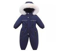 MOVAWAKY Hiver Ensemble de Ski Enfant, 2025 Combinaison de Ski Enfants Garçons Fille Fille VêTements Doudoune à Capuche Zippé Imperméable Combinaison Manteau 5-10 Ans