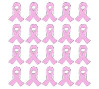 MOVAWAKY Lot De 20, Broche Ruban Rose Octobre Rose 2025 Soutenir La Cause Survivante Du Cancer Du Sein avec bordure argent Broches en forme de ruban en alliage Pour Les ŒUvres Bienfaisance