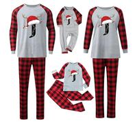 MOVAWAKY Pyjama Noel Famille Assortie,Vetement Noel Famille Pyjama+Noel Pyjama NoëL GarçOn Vetements Noel Femme Tenue Noel Enfant Garcon Costume Pere Noel Grande Taille