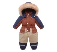 MOVAWAKY Vêtements de Ski Fille Chaude, Combinaison de Ski avec Capuche Pantalon Enfant Combinaison Enfant 10 Ans Neige Pilote Mixte Manteau Bebe Fille pour 1-5 Ans
