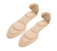 MOVDARL 1/2 paire de semelles intérieures en mousse à mémoire de forme pour femme - Semelles intérieures antidérapantes et coupables - Confortables et respirantes - Coussinets de massage (rond-beige-B