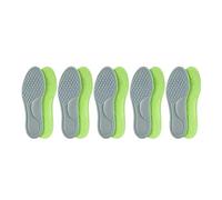 MOVDARL Lot de 10 semelles orthopédiques unisexes en mousse à mémoire de forme pour chaussures de sport absorbant la transpiration Gris 5 paires 43-44