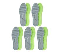 MOVDARL Lot de 2/10 semelles orthopédiques unisexes en mousse à mémoire de forme - Respirantes - Désodorisantes - Chaussures de sport - Anti-transpiration - Gris - 37-38