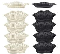MOVDARL Lot de 2/20 semelles intérieures - Coussinets de talon pour chaussures de sport de taille réglable - Coussin pour soulager la douleur - Coussin de protection du talon (noir et beige, 10 mm, 2