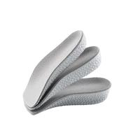 MOVDARL Lot de 2 paires de semelles orthopédiques pour homme et femme - Soutien de la voûte plantaire - Rehausseur de talon - Pour chaussures de sport - Gris 3,5 cm