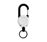 MOVDARL Lot de 2 porte-clés rétractables robustes avec fil d'acier antivol facile à tirer et corde élastique pour le camping, blanc, Taille unique