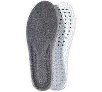 MOVDARL Lot de 2 semelles thermiques auto-chauffantes pour pieds - Laine chaude - Mousse à mémoire de forme - Pour homme et femme - Coussinets auto-chauffants pour chaussures de sport (gris, 43-45)