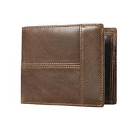 MOVDARL Portefeuille en cuir véritable avec porte-monnaie RFID pour homme, café, Taille unique