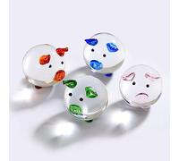 Movdyka Lot de 4 cochons amusants en verre pour femme, animaux en cristal, décoration pour la maison, figurines colorées faites à la main, décoration pour elle, anniversaire, Noël