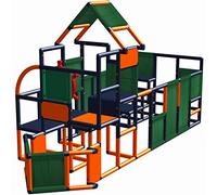 Move and stic CHRISTOPH 6048 Grand bateau de jeu pour escalade Orange Vert Gris titane