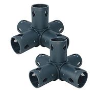 move and stic Lot de 2 raccords de pièce à 5 Bras Gris Titane