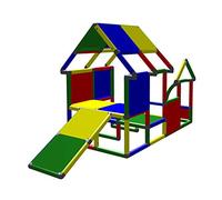 move and stic Maison de jeu pour enfant avec toboggan - Colorée - Pour apprendre la motricité et l'équilibre