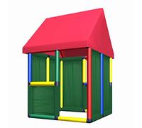 Move And Stic Maison pour Chambre Intérieur et Extérieur Maison - Playhouse des Enfants Parfait pour Supplément ou Um avec Moveandstic à Début - Bariolé, Spielhaus mit Stoffdach und offenen Rahmen