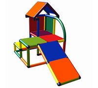 Move and stic Mila Cabane de jeu multicolore avec toboggan - Pour chambre d'enfant, salle de jeux ou jardin