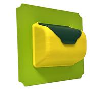 move and stic Plateau 40 x 40 cm avec fonction de jeu - Plateau multifonction avec volant pirate - Volant de pirate - Téléphone de jeu - Tour de jeu (plaque 40 x 40 cm - Vert pomme avec boîte aux