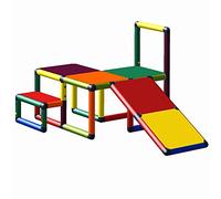 Move and stic Plateforme de jeu Sissi pour débutants avec toboggan pour enfant - Pour chambre d'enfant ou salle de jeux - Convient aussi bien que dans le jardin - Multicolore
