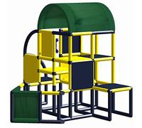 Move and stic STEVE 0611 Bateau de plaisance, tour d'escalade, cabane, jaune, vert, gris titane