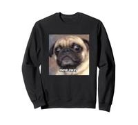« Move Away » Drôle Chien Carlin Visage Flou Méme Mignon Sweatshirt