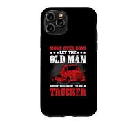 Move Over Boys Let The Old Man Trucker Funny Truck Driver Coque pour iPhone 11 Pro