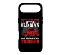 Move Over Boys Let The Old Man Trucker Funny Truck Driver Coque pour iPhone Air