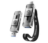 MOVE SPEED SSD externe 512 Go, mise à niveau 1050 Mo/s Disque dur externe avec USB-C & USB-A double port, USB 3.2 Gen 2 PSSD Design coulissant pour iPhone 17/16/15 Pro, Samsung, Android, Mac, PC, PS5