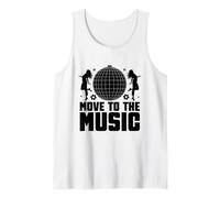 Move To The Music Vintage 70's Dancing Retro Dance Music Débardeur
