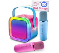 Move2Play, Machine à karaoké pour enfants | Comprend plus de 20 chansons pour enfants | 2 microphones | Connexion avec Bluetooth | Cadeau pour enfants de 3, 4, 5, 6, 7 ans et plus | Jouet pour filles