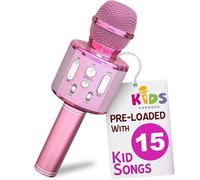Move2Play, Microphone de karaoké pour enfants, avec chansons préchargées et Bluetooth, cadeau de fête d'anniversaire pour enfants, jouet pour filles de 2, 3, 4, 5, 6 ans et tout-petits