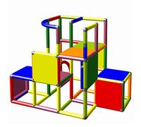 Moveandstic 875056 - Grundbaukasten Professionnel Vert Pomme Gris Titane Rouge - 7 Couleurs Multicolore, 40 St.Plattenknopf Schwarz