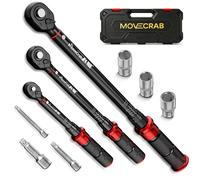 MoveCrab Set de clés dynamométriques mécaniques 9 pièces 5-220 N.m pour vélo, moto, auto et kit d'outils de réparation industrielle