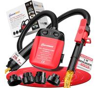 moveland Pompe Carburant Électrique 2,2 GPM, Transfert Rapide Auto-Stop | Batterie, Débit 8,3 L/min, 4 Adaptateurs pour Essence, Diesel, Kérosène, Huiles Légères, Voiture, Tracteur, Bateau