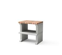 MOVELAR - Barbecue de chantier préfabriqué pour bois de chauffage et charbon Modèle Modulo STAND RAGUSA (gris/terre cuite - 76 x 58 x 87 cm) Réf : M00896 - Utilisation en extérieur