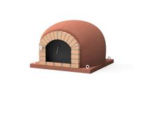 MOVELAR - Four à Bois d'Extérieur encastrable Modèle STROMBOLI (Bordeaux - 120 x 120 x 85 cm) - Four encastrable isolé, béton réfractaire, cuisson feu de bois, extérieur