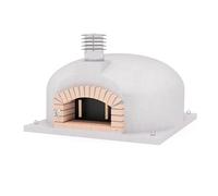 MOVELAR - Four à Bois Extérieur OLYMPUS MONS (Blanc - 170 x 170 x 90 cm) - Four extérieur traditionnel, cuisson au feu de bois, isolé avec liège, 3 couvercles céramique
