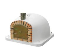 MOVELAR - Four à Bois Extérieur VULCANO (Blanc - 120 x 120 x 91 cm) - Four extérieur de grande taille, non isolé, cuisson au feu de bois, béton, idéal pour jardin ou terrasse