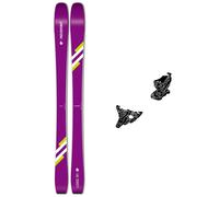 Pack ski all mountain." Movement Logic 91 W 24 + Fixations - Femme - Violet / Blanc / Vert - taille 161 - modèle 2024
