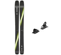 Pack ski." Movement Go 90 Jr 24 + Fixations - Enfant - Noir / Vert / Blanc - taille 154 - modèle 2024