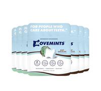 Movemints Lot de 7 aligneurs de menthe transparents - Menthes d'alignement brevetées - Alternative comestible aux friandises à mâcher d'alignement - Menthes au xylitol pour bouche sèche - Chocolat à